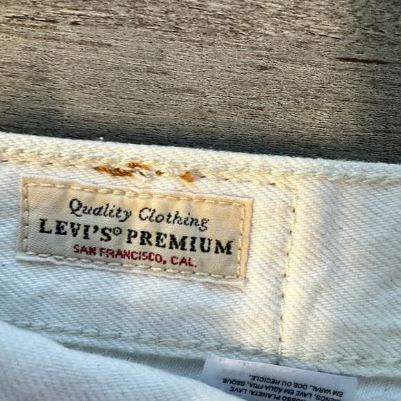 Levi's Baggy Bootcut Jeans Premium Denim White 27 - Picture 9 of 16